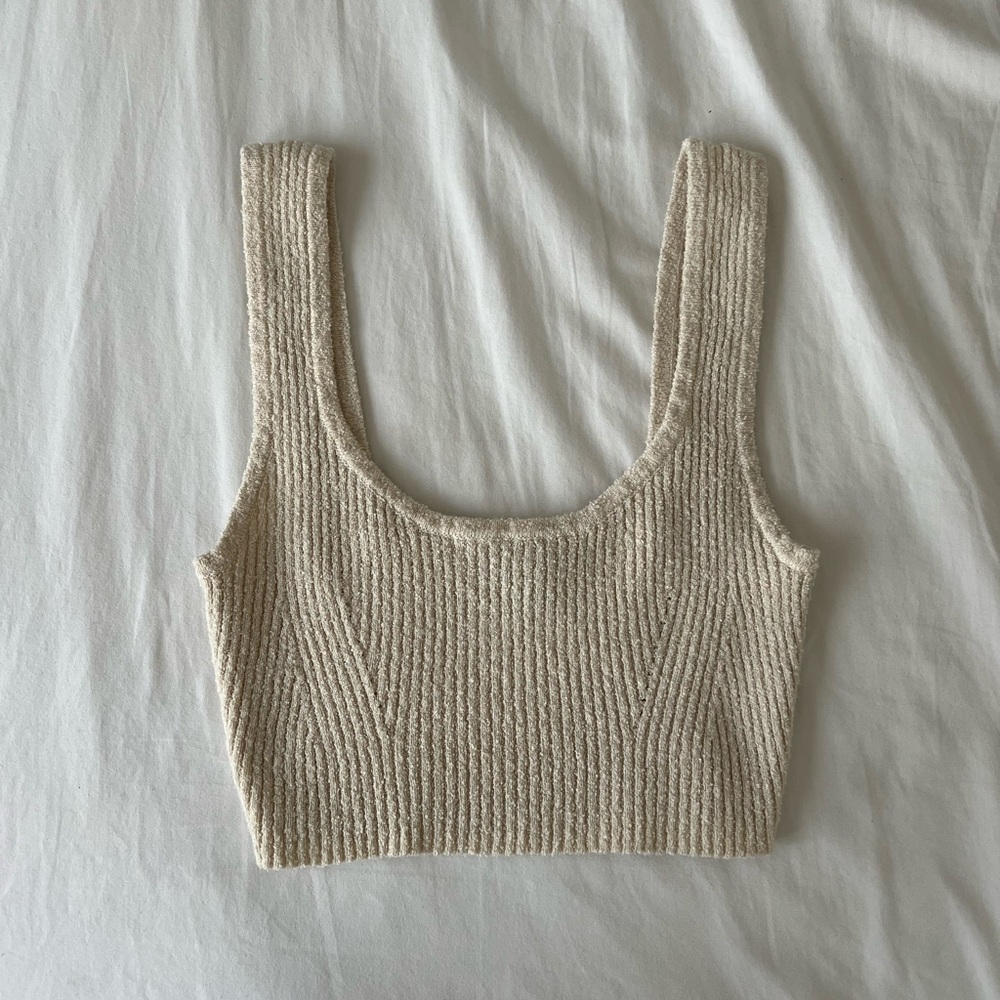 Pacsun Cream Knit Tank Top